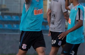Danilo Avelar e Pedrinho no treino do Timo em Fortaleza, para duelo contra o Cear