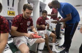 Boselli no vestiário antes do jogo contra o Ceará, pela Copa do Brasil