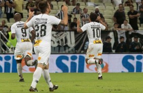 Jadson marcou o terceiro gol do Corinthians contra o Cear, pela Copa do Brasil Sub-20