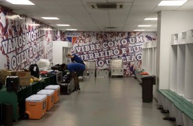 Vestiário antes de Ceará e Corinthians, pela Copa do Brasil