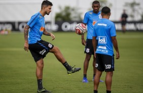 Pedro Henrique no treino deste sábado no CT Joaquim Grava