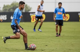 Pedro Henrique no treino deste sbado no CT Joaquim Grava