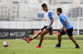 Richard e Jadson no treino deste sbado no CT Joaquim Grava