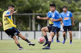 Roni no treino deste sbado no CT Joaquim Grava