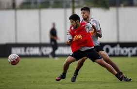 Sergio Díaz e Pedro Henrique no CT Joaquim Grava