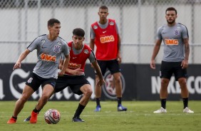 Vital e Araos no treino de hoje no CT Joaquim Grava