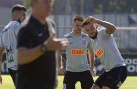 Pedro Henrique, Ramiro e André Luís treinam no CT Joaquim Grava na manhã desta segunda