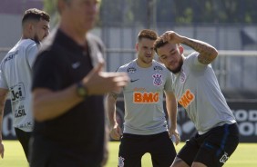 Pedro Henrique, Ramiro e Andr Lus treinam no CT Joaquim Grava na manh desta segunda