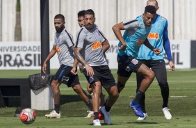 Ralf e companheiros no treino desta segunda-feira no CT