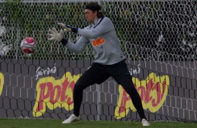 Cássio durante treino desta terça-feira a tarde no CT Joaquim Grava