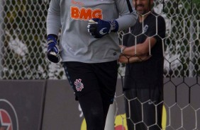 Cássio treina no CT para jogo contra o Ituano, na quarta-feira, pelo Campeonato Paulista