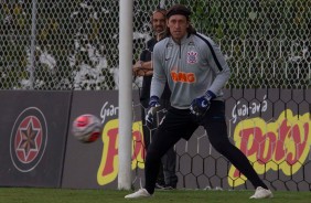 Goleiro Cssio treina no CT para duelo contra o Ituano, pelo Paulisto