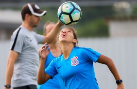 Pardal no treino do Corinthians Futebol Feminino nesta quarta-feira