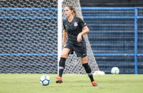 Érika no duelo contra o Santos; Corinthians feminino saiu derrotado