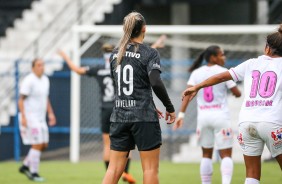 Giovanna Crivelari na partida contra o Santos, pelo Brasileirão Feminino
