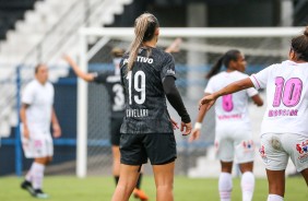 Giovanna Crivelari na partida contra o Santos, pelo Brasileiro Feminino