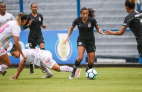 Millene empatou o placar para o Corinthians, no duelo contra o Santos, pelo Brasileiro Feminino
