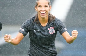 Millene marcou o gol do Corinthians no duelo contra o Santos pelo Brasileiro Feminino