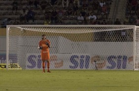 Goleiro Cssio em partida contra a Ferroviria, pelo Campeonato Paulista