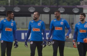 Diego, Walter, Filipe e Caque Frana nesta segunda-feira no CT