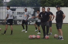 Fvio Grava e Anselmo Sbragia no treino de hoje no CT Joaquim Grava