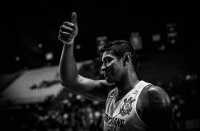 Fischer durante o jogo contra o Vasco pelo Novo Basquete Brasil