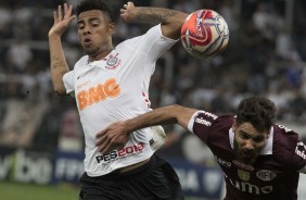 Gustavo durante jogo contra a Ferroviária, na Arena Corinthians, pelo Paulistão