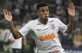 Gustavo durante partida contra a Ferroviária, na Arena Corinthians, pelo Paulistão