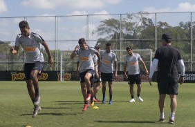 Jogadores se preparam para jogo contra o Santos, pela semifinal do Paulisto