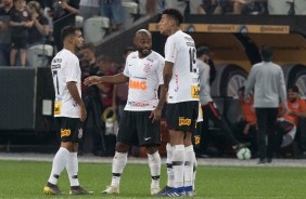 Sornoza, Love e Gustagol na partida contra o Cear