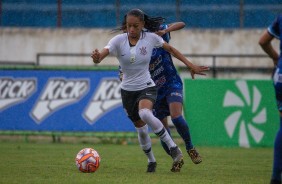 Adriana no jogo contra o Taubat, pelo Feminino