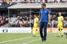 Carille, no Morumbi, durante o primeiro jogo da final contra o So Paulo