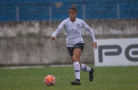 Giovanna na partida contra o Taubat, pelo Paulista Feminino