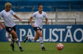 Marcela e Katiuscia no jogo contra o Taubat, pelo Paulista Feminino