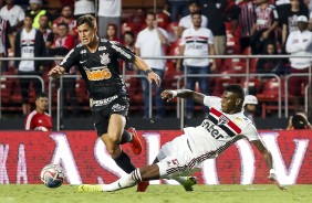 Mateus Vital em jogo contra o So Paulo, pelo Campeonato Paulista 2019