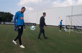 Walter no treino desta segunda-feira