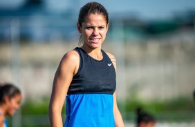 Erika no treino do Corinthians Futebol Feminino desta quarta