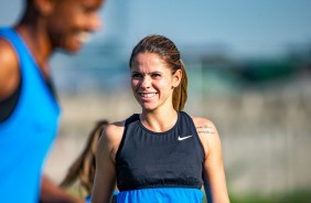 Erika no treino do Corinthians Futebol Feminino desta quarta-feira