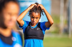 Grazi no treino do Corinthians Futebol Feminino desta quarta