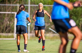 Marcela no treino do Corinthians Futebol Feminino desta quarta-feira