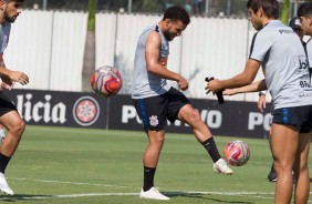 André Luís no treino desta manhã no CT Joaquim Grava