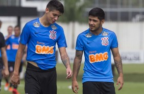 Araos e Daz no treino de hoje no CT