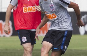 Boselli e Araos no treino de hoje no CT