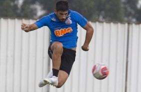 Bruno Mndez no treino de hoje no CT Joaquim Grava