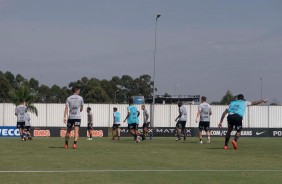 Corinthians treina no treino desta manhã no CT Joaquim Grava
