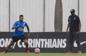 Michel Macedo no treino que prepara a equipe para jogo contra o Santos