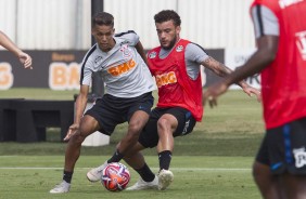 Pedrinho e Andr Lus treinam no CT