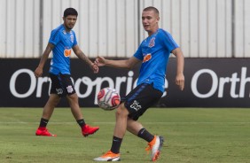 Sergio Daz no treinamento de hoje no CT