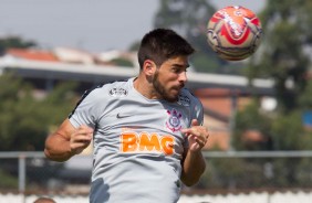 Sergio Díaz no treino desta manhã no CT Joaquim Grava