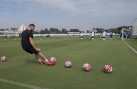 Teve treino no CT Joaquim Grava